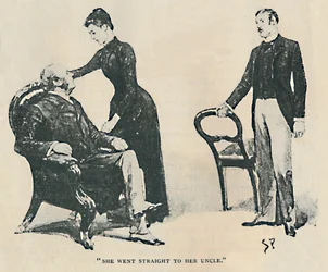 Ella fue directamente a su tío, 1892