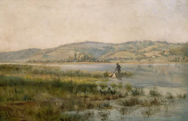 Hombre remando en un lago (pintura)