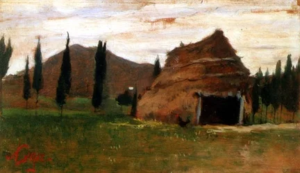 Paisaje con una Cabaña de Paja