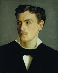 Retrato de un joven, c.1855 (óleo sobre lienzo)
