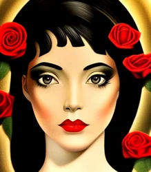 Chica rosa: Elegancia en la transformación de la IA
