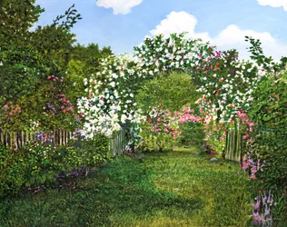 En un jardín