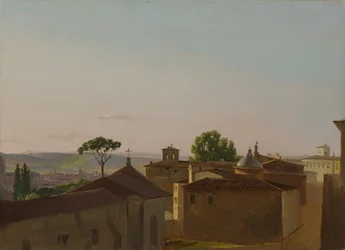 Vista en la colina Quirinal, Roma, 1800