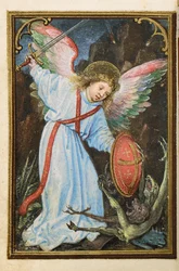 Folio de un libro de horas en miniatura, uso de Roma, Brujas, 1530-35