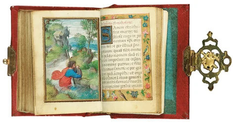 Folio de un libro de horas en miniatura, uso de Roma, Brujas, 1530-35