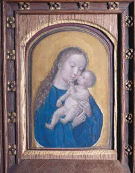 La Virgen con el Niño (óleo sobre pergamino)