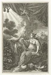 Figuras alegóricas cerca de la colina Gólgota