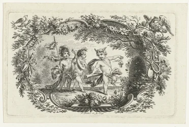 Tres putti en una colmena