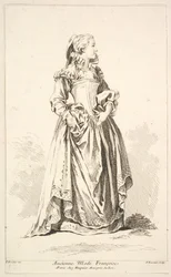 Ancienne Mode Françoise, de Recueil de diverses figures étrangères Inventées par...