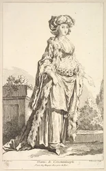 Dama de Constantinopla, de Recueil de diverses fig.res étrangères Inventées par ..., siglo XVIII