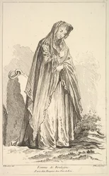 Femme de Boulogne, del Recueil de diverses figures extranjeras inventadas por F. Bo..., siglo XVIII