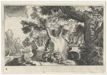Boslandschap conoció a Hagar en Ismaël Paisaje Zuid-Europeo (título de la serie) Topografía de varias regiones (título de la serie)
