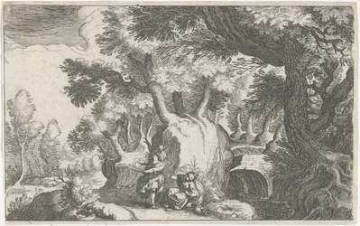 Boslandschap conoció a Hagar en Ismaël Paisaje Zuid-Europeo (título de la serie) Topografía de varias regiones (título de la serie)