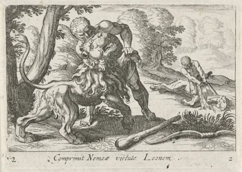 Hércules luchando contra el león de Nemea