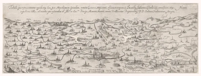 Mapa del ducado de Gulik, 1614