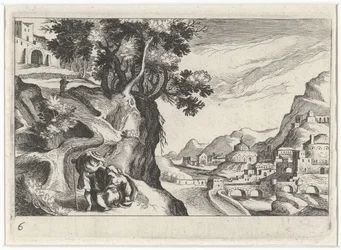 Landschap conoció a Juda en Tamar Paisaje Zuid-Europeo (título de la serie) Topografía de varias regiones (título de la serie)