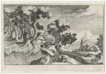 Paisaje con algunos edificios