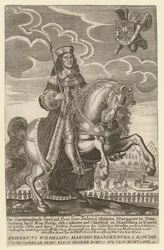 Frederic-Guillaume Ier de Brandebourg - (Frederic Guillaume) Retrato de Federico Guillermo (1620-1688), Elector de Brandeburgo, Duque de Prusia - Grimm, Simon (activo ca. 1680) - 1680 - Grabado en cobre - 29.4x18.9 - Colección privada