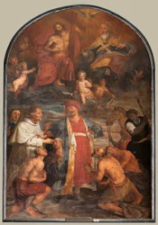 Iglesia parroquial (Sint-Walburgakerk). Pintura, tríptico. Simon De Pape (?). Redención de los esclavos cristianos al turco.