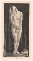 Mujer desnuda de pie
