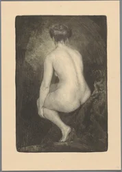 Mujer desnuda sentada
