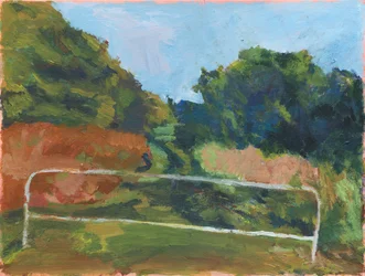 Barrera y camino, 2025 (acrílico sobre lienzo)