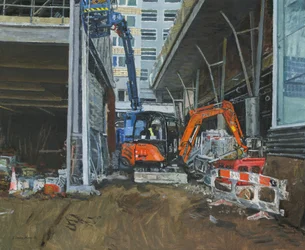 Obra en construcción, Wandsworth (óleo sobre lienzo)