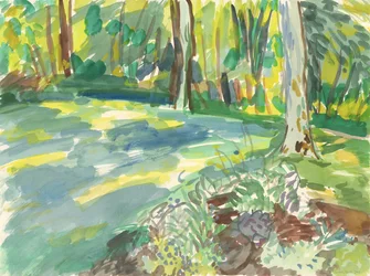 Jardín y humedal, 2018 (acuarela sobre papel)
