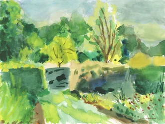 Ham House wilderness, 2019 (acuarela sobre papel)