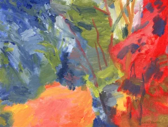 Camino del bosque 16, 2023 (óleo sobre panel de lienzo)