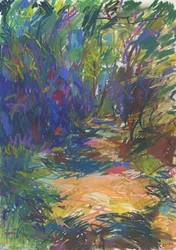 Camino del bosque nº 24, 2024 (pastel sobre papel)