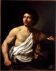 David sosteniendo la cabeza de Goliat