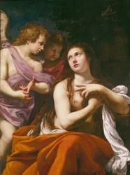 María Magdalena y dos Ángeles