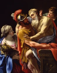 Eneas y su padre huyendo de Troya, hacia 1635