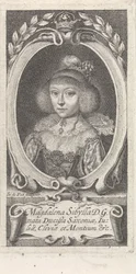 Princesa Magdalena Sibila de Sajonia 1617-1668, duquesa de Sajonia-Altenburgo, c. 1647-1648