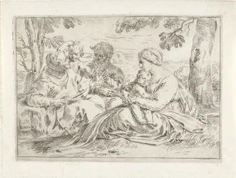 Sagrada Familia con Isabel y el joven Juan Bautista