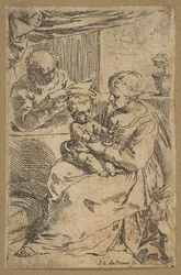 Sagrada Familia con un rosario, ca. 1640-1642