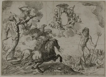 Júpiter, Neptuno y Plutón Ofreciendo sus Coronas a los Brazos del Cardenal Borghese