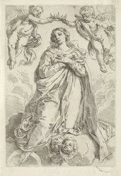 Coronación de María sobre la luna creciente