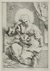 Madonna y Niño con un jilguero