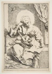 Madonna y Niño con un pájaro, ca. 1635-1636