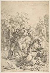 San Benito exorcizando un demonio, ca. 1637-1639