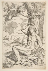 San Sebastián atravesado por flechas y atado a un árbol, ca. 1639