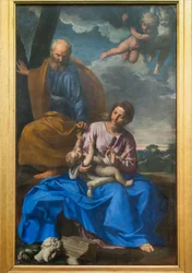 La Sagrada Familia. El descanso en la huida a Egipto, c.1640 (óleo sobre lienzo)