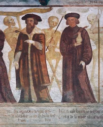 La Muerte con el Duque y el Doctor (detalle de La Danza de la Muerte)