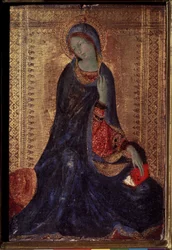 Virgen Anunciada. Pintura de Simone Martini (1280 / 85-1344)