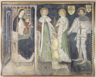 La Virgen con el Niño con Santa Catalina, Santa Úrsula, San Jorge y el Patrón, Teodorico de Chur