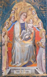 Virgen con el Niño entronizado entre ángeles, c.1390-1399 (temple sobre tabla)