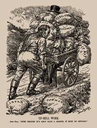Trabajo cuesta arriba. John Bull. Aunque sea solo media legua, debe continuar, 1935