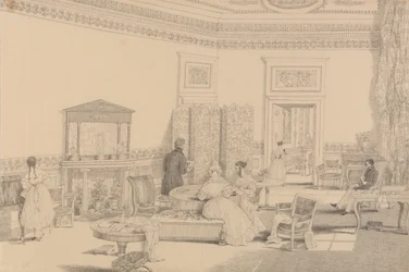 Álbum de 30 vistas del Tirol e Italia: Salón, Casino Pecori 12 de octubre de 1841